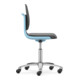 bimos Arbeitsstuhl Labsit mit Rollen Sitz-H.450-650 mm Skintec blau