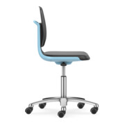 bimos Arbeitsstuhl Labsit mit Rollen Sitz-H.450-650 mm Skintec blau-4