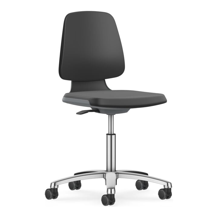 Bimos Arbeitsstuhl Labsit mit Rollen Sitz-H. 450-650 mm Skintec weiß