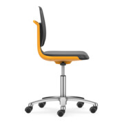 Bimos Arbeitsstuhl Labsit mit Rollen Sitz-H.450-650mm Skintec orange-4