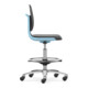 Bimos Arbeitsstuhl Labsit mit Rollen Sitz-H.560-810 mm Skintec blau