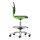 Bimos Arbeitsstuhl Labsit mit Rollen Sitz-H.560-810 mm Skintec grün