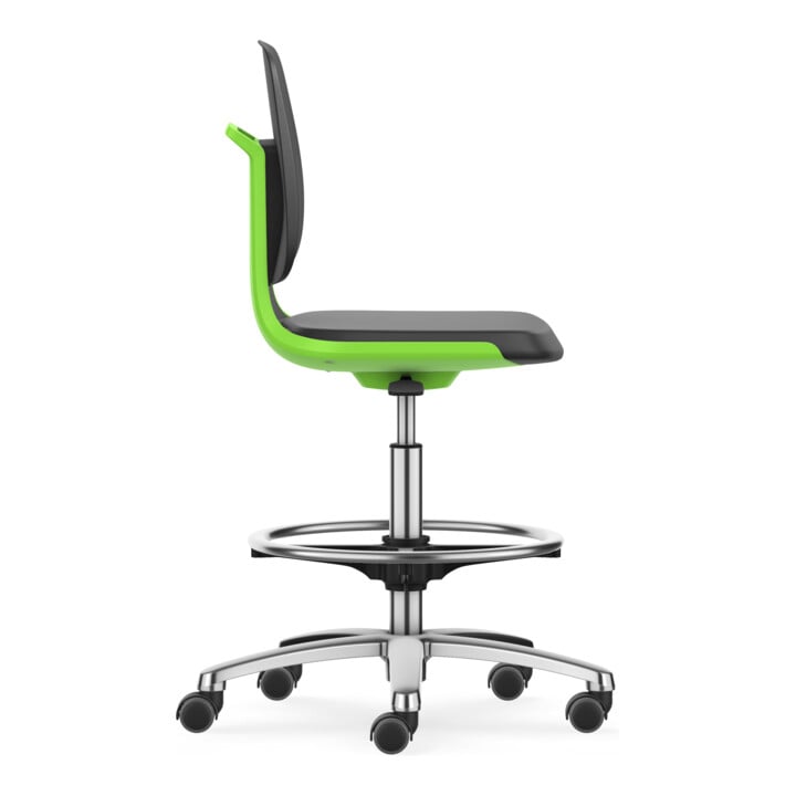 Bimos Arbeitsstuhl Labsit mit Rollen Sitz-H.560-810 mm Skintec grün