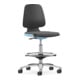 Bimos Arbeitsstuhl Labsit mit Rollen Sitz-H.560-810mm Skintec orange