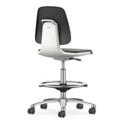 Bimos Arbeitsstuhl Labsit mit Rollen Sitz-H.560-810mm Skintec weiß-1