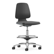 Bimos Arbeitsstuhl Labsit mit Rollen Sitz-H.560-810mm Skintec weiß-3