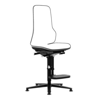 bimos Arbeitsstuhl Neon Basisst. Gleiter Aufstiegh. Flexband grau Sitzh. 590-870 ohne Polster