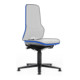 bimos Arbeitsstuhl Neon Basisstuhl mit Gleiter Flexband blau Sitzhöhe 450-620 mm ohne Polster-1