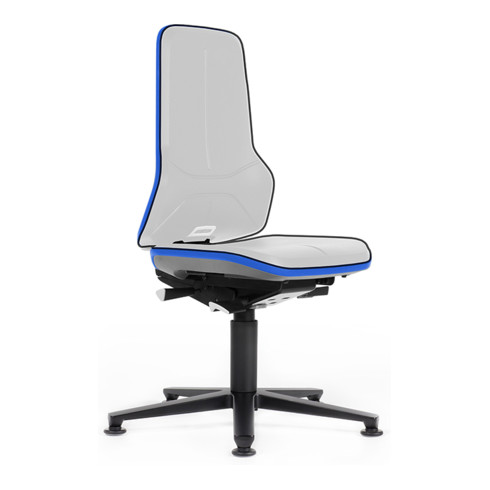 bimos Arbeitsstuhl Neon Basisstuhl mit Gleiter Flexband blau Sitzhöhe 450-620 mm ohne Polster