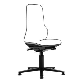 bimos Arbeitsstuhl Neon Basisstuhl mit Gleiter Flexband grau Sitzhöhe 450-620 mm ohne Polster