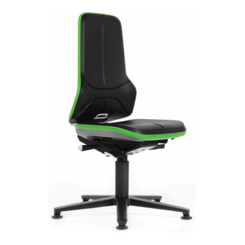 bimos Arbeitsstuhl Neon Basisstuhl mit Gleiter Flexband grün Sitzhöhe 450-620 mm ohne Polster
