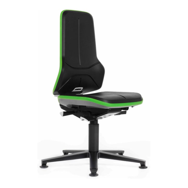 bimos Arbeitsstuhl Neon Basisstuhl mit Gleiter Flexband grün Sitzhöhe 450-620 mm ohne Polster