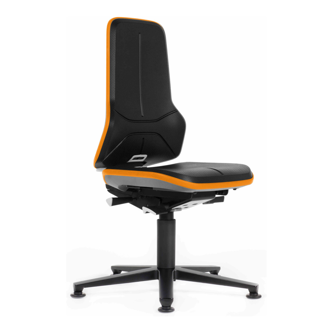 bimos Arbeitsstuhl Neon Basisstuhl mit Gleiter Flexband orange Sitzhöhe 450-620 mm ohne Polster