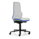 bimos Arbeitsstuhl Neon Basisstuhl mit Rollen Flexband blau Sitzhöhe 450-620 mm ohne Polster-1