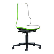 bimos Arbeitsstuhl Neon Basisstuhl mit Rollen Flexband grün Sitzhöhe 450-620 mm ohne Polster