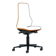 bimos Arbeitsstuhl Neon Basisstuhl mit Rollen Flexband orange Sitzhöhe 450-620 mm ohne Polster