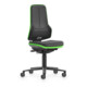 bimos Arbeitsstuhl Neon XXL bis 180 kg mit Rollen, Integralschaum, Flexband grün, Sitz 470-640 mm-1
