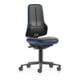 bimos Arbeitsstuhl Neon XXL bis 180 kg mit Rollen, Kunstleder, Flexband blau, Sitz 470-640 mm-1