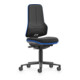 bimos Arbeitsstuhl Neon XXL bis 180 kg mit Rollen, Stoffpolster, Flexband blau, Sitz 470-640 mm-1