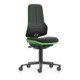 bimos Arbeitsstuhl Neon XXL bis 180 kg mit Rollen, Stoffpolster, Flexband grün, Sitz 470-640 mm-1