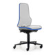 bimos Chaise de travail ESD Neon 2, bleu Hauteur d'assise 450-620 mm avec roulettes, sans coussin-2
