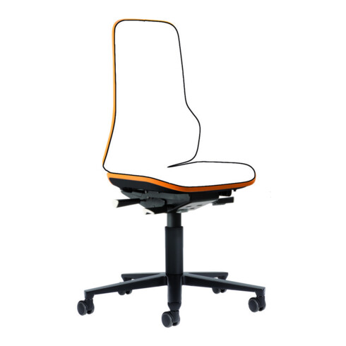 bimos Chaise de travail ESD Neon 2, orange, hauteur d'assise 450-620 mm avec roulettes, sans