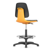 bimos Chaise de travail Labsit 3, PU orange Hauteur d'assise 520-770 mm