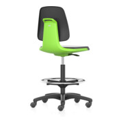 bimos Chaise de travail Labsit 4, cuir K vert Hauteur d'assise 560-810 mm
