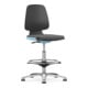 Bimos Chaise de travail Labsit avec patins Hauteur d’assise 520-770 mm Skintec orange