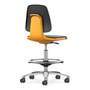 Bimos Chaise de travail Labsit avec roulettes Hauteur d’assise 560-810 mm Skintec orange-1