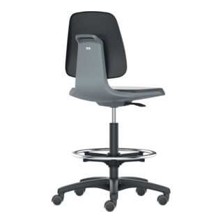 Bimos Chaise de travail Labsit4 Skintec anthracite Hauteur d’assise 560-810 mm