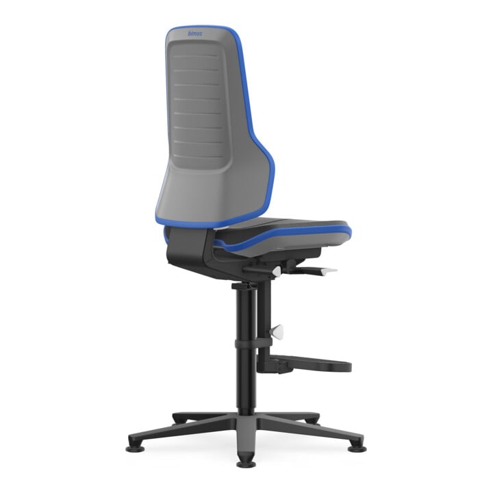 bimos Chaise haute Neon Skintec Flexband bleu siège 590-870 mm contact permanent