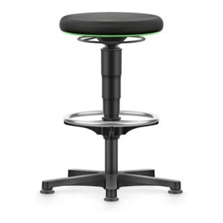 bimos Drehhocker Stoffsitz Sitzhöhe 530 - 750 mm mit Gleiter und Fußring