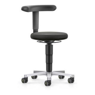 bimos ESD tabouret à roulettes, tissu noir, hauteur d'assise 450-650 mm, support Flex