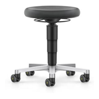 bimos ESD tabouret avec roulettes, Supertec noir, hauteur d'assise 450-650 mm