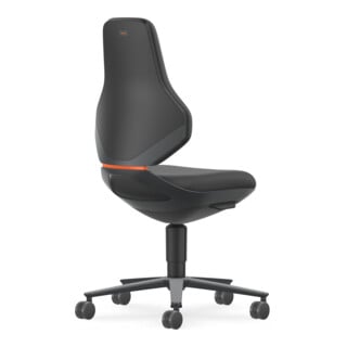 Bimos ESD Texon Stuhl mit Rollen Sitzhöhe 450-620 mm Supertec schwarz