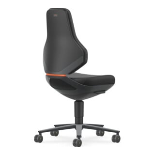 Bimos ESD Texon Stuhl Skintec schwarz Sitzhöhe 450-620 mm mit Rollen