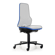 bimos Fauteuil de travail ESD Neon 2, bleu, hauteur d'assise 450-620 mm avec roulettes, sans rembourrage-2
