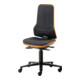 bimos Fauteuil de travail pivotant Neon avec roulettes orange assise H450-620mm contact permanent-1