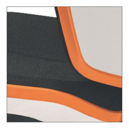 bimos Fauteuil de travail pivotant Neon avec roulettes orange assise H450-620mm contact permanent