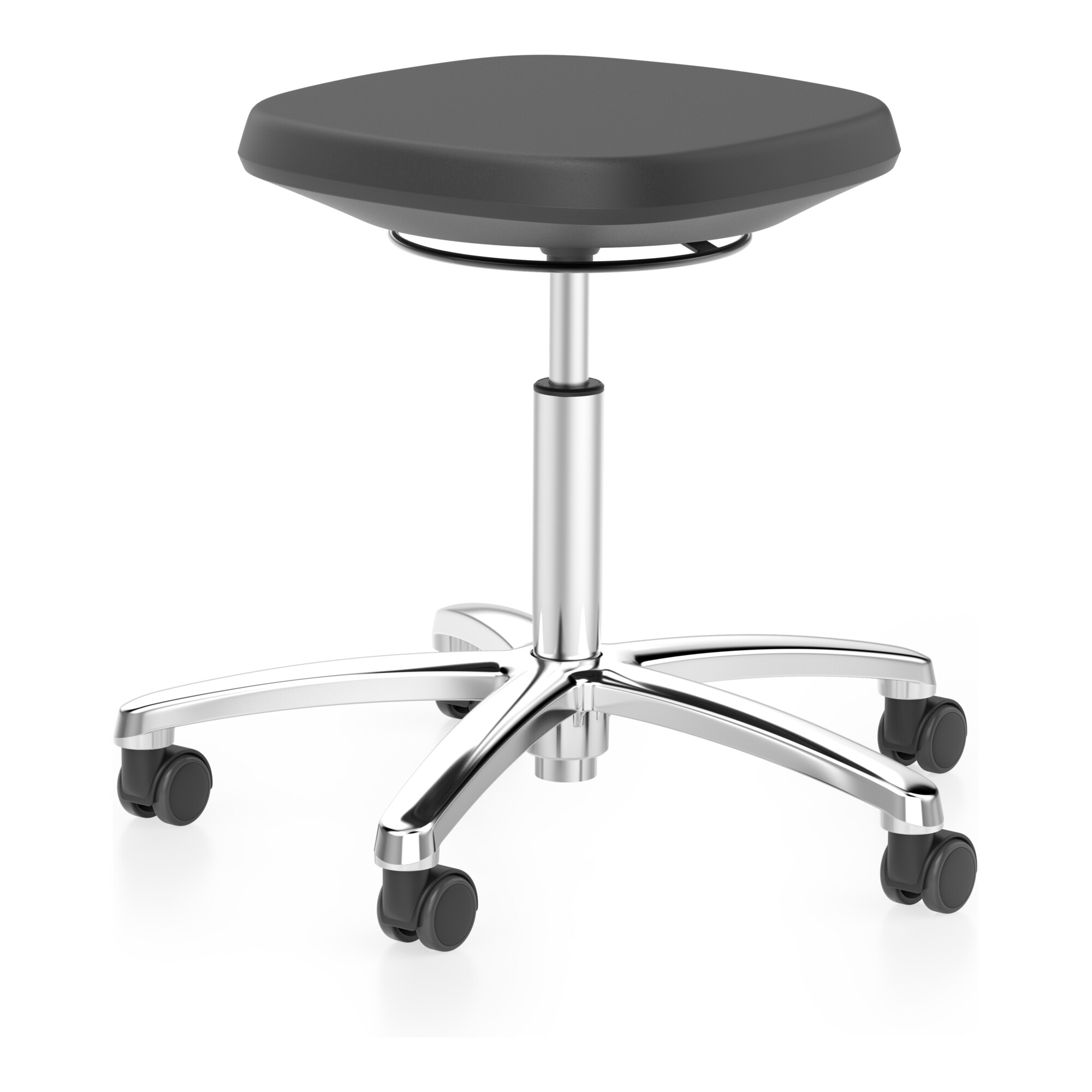 bimos Industrie- und Laborhocker Labsit mit Rollen, Sitz-H.450-650 mm, PU-Schaum