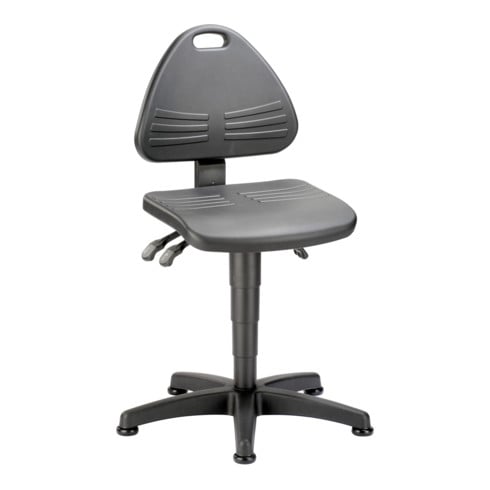 bimos Isitec avec patins et mousse PU noire hauteur d'assise 430-600 mm