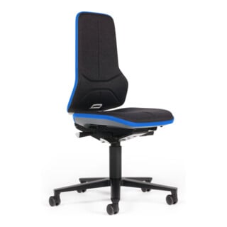 bimos Neon avec roulettes rembourrage tissu Flexband bleu assise 450-620 mm technique synchrone