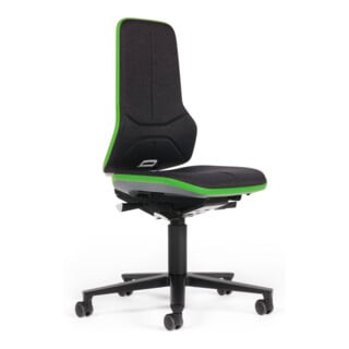 bimos Neon avec roulettes rembourrage tissu Flexband vert assise 450-620 mm technique synchrone