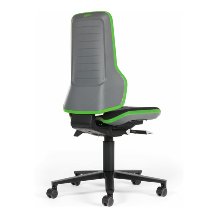 bimos Neon avec roulettes rembourrage tissu Flexband vert assise 450-620 mm technique synchrone