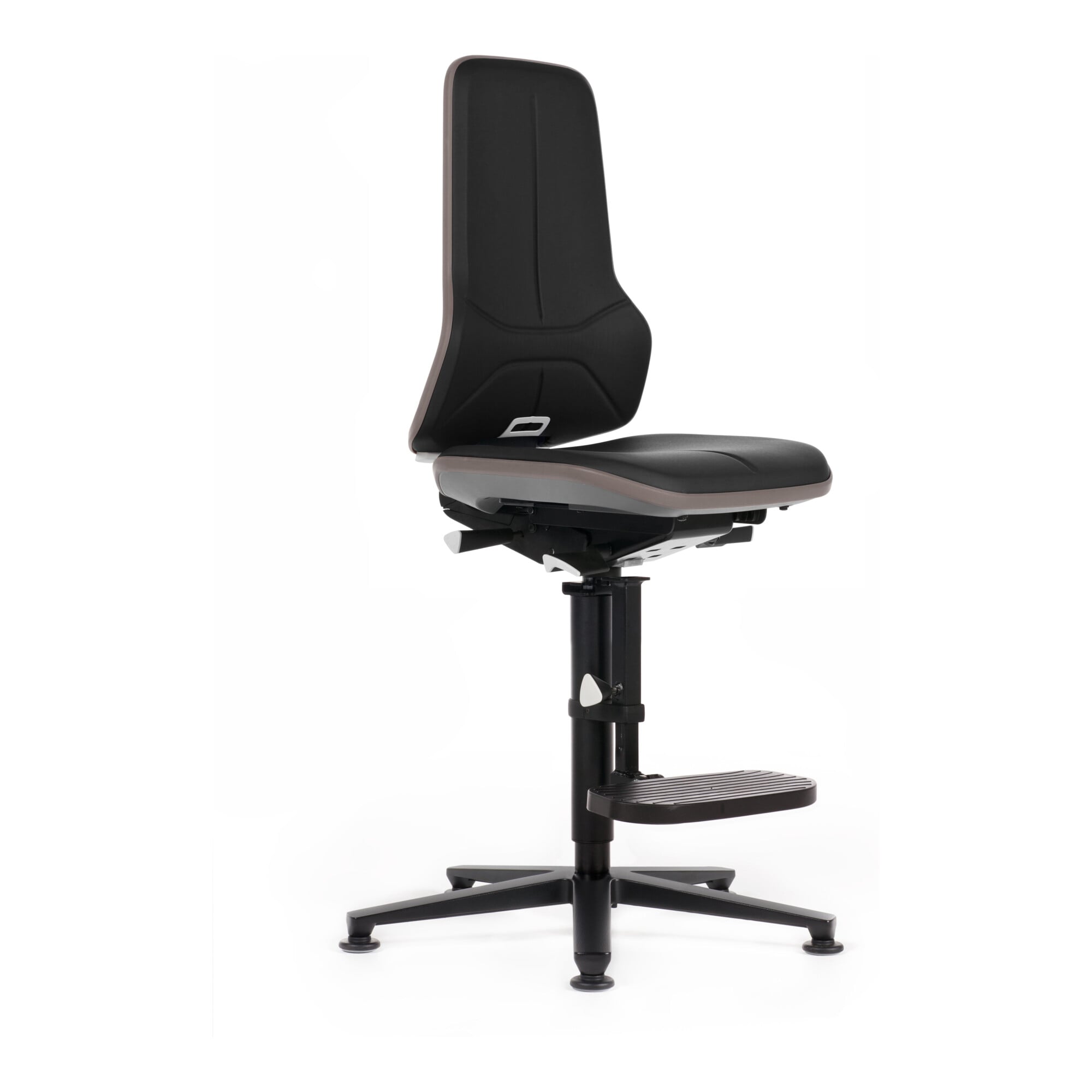 bimos Neon Hochstuhl Kunstleder Flexband grau Sitz 590-870 mm Permanentkontakt