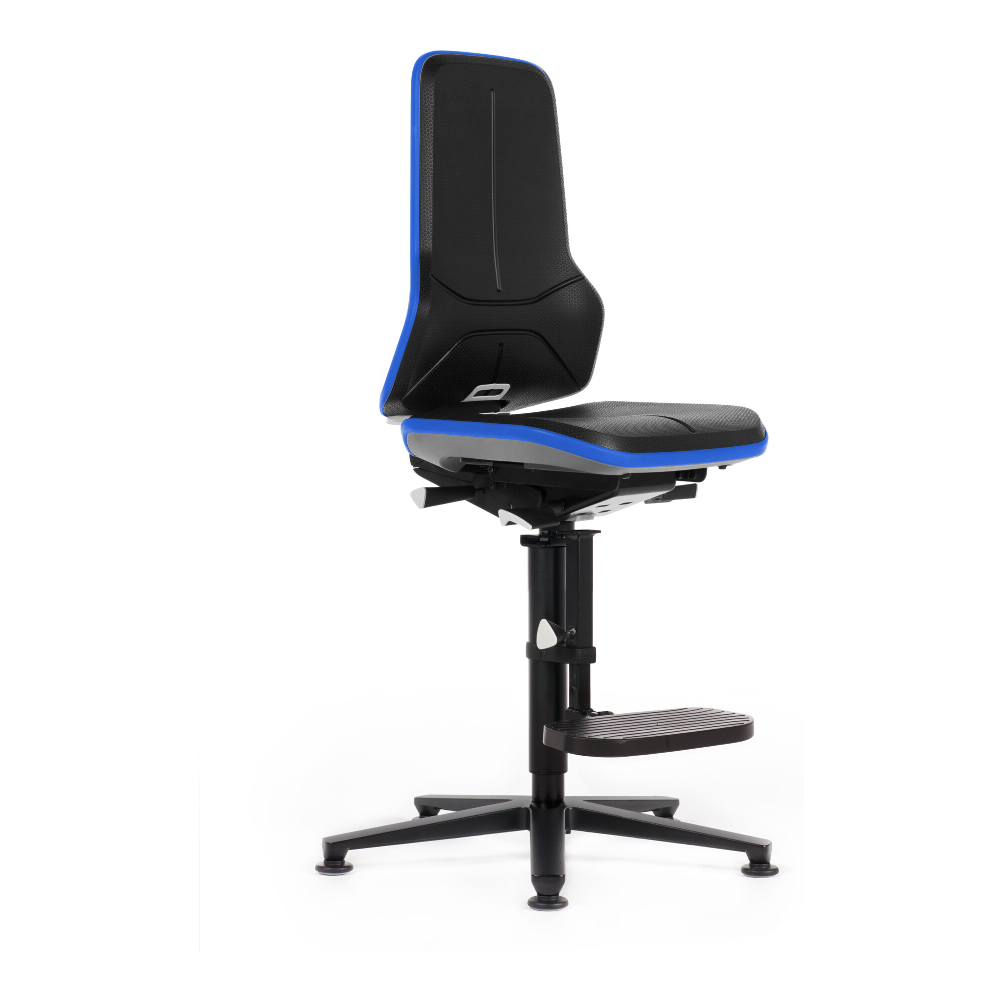 bimos Neon Hochstuhl PU-Schaum Flexband blau Sitz 590-870 mm Permanentkontakt