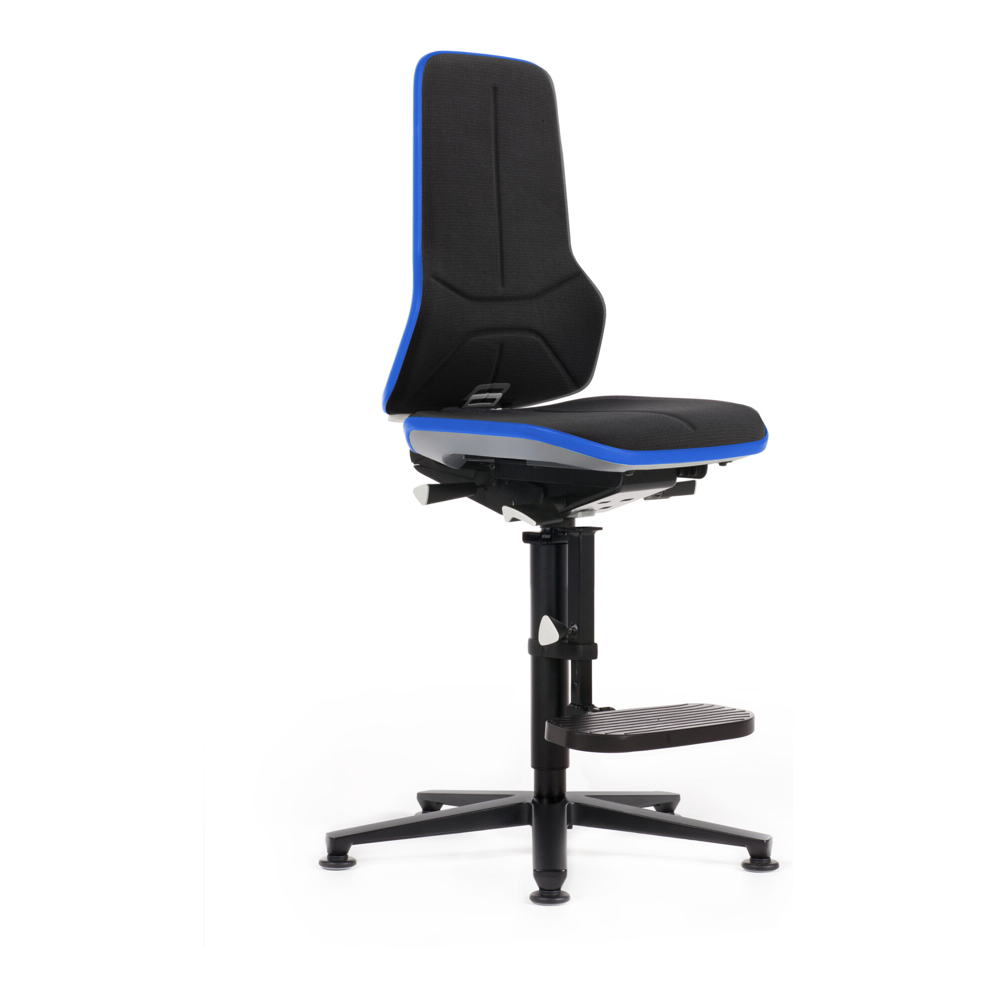 bimos Neon Hochstuhl Supertec Flexband blau Sitz 590-870 mm Permanentkontakt