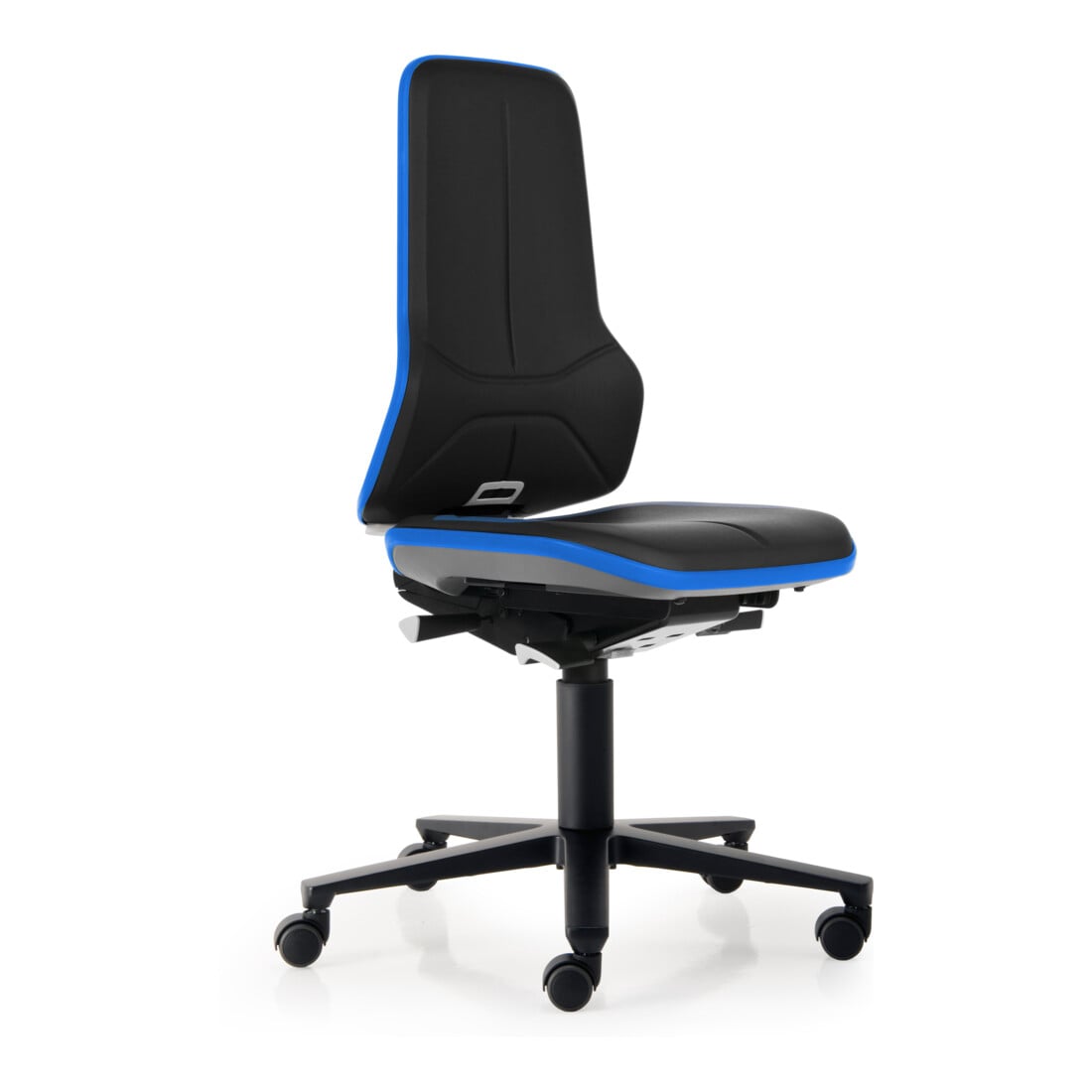 bimos Neon mit Rollen Kunstleder Flexband blau Sitz 450-620 mm Synchrontechnik