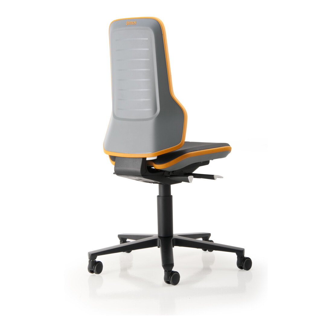 bimos Neon mit Rollen Kunstleder Flexband orange Sitz 450-620 mm Synchrontechnik